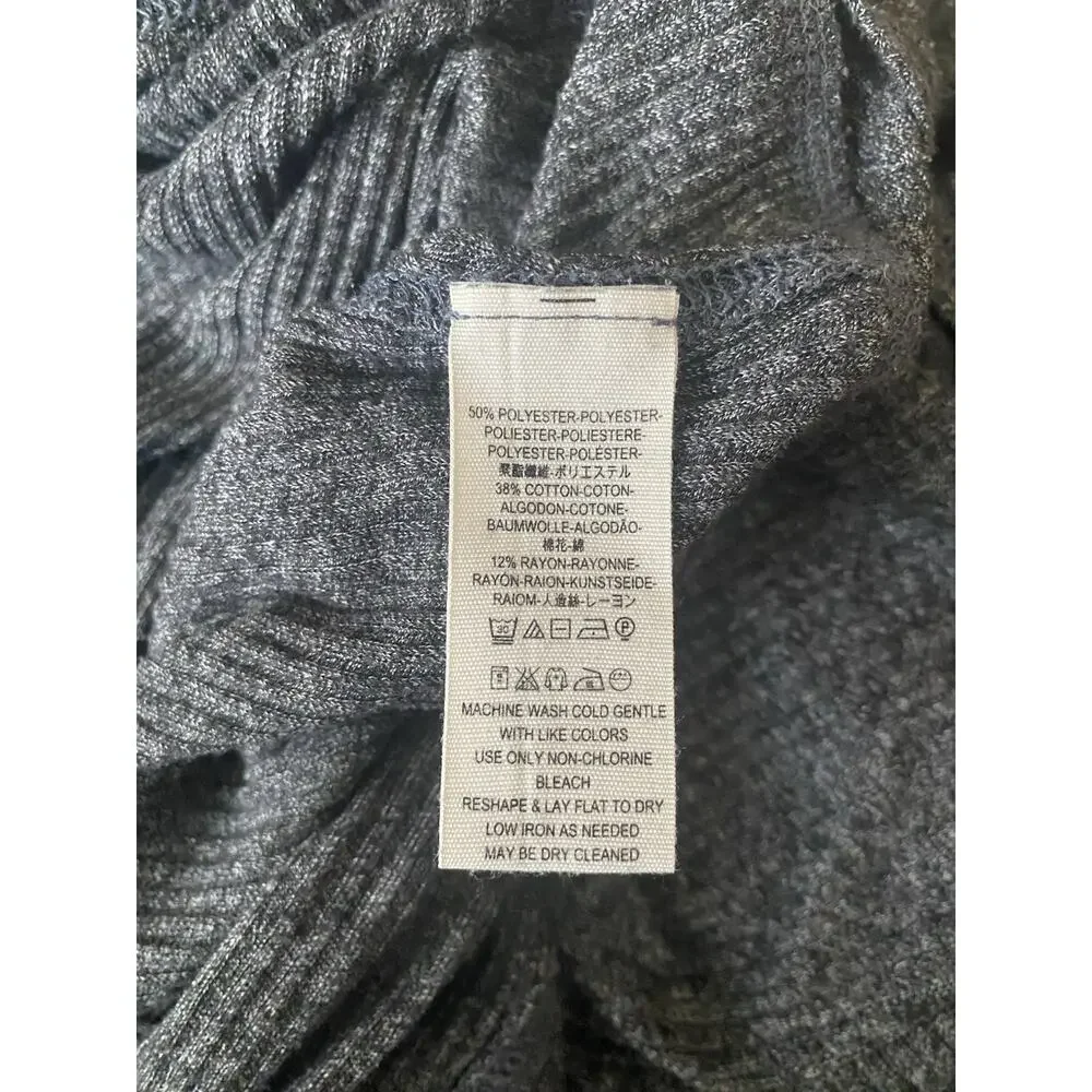 Free People Blouse Top Womens XS London Town Heather Gray Rubbed - Picture 5 of 6